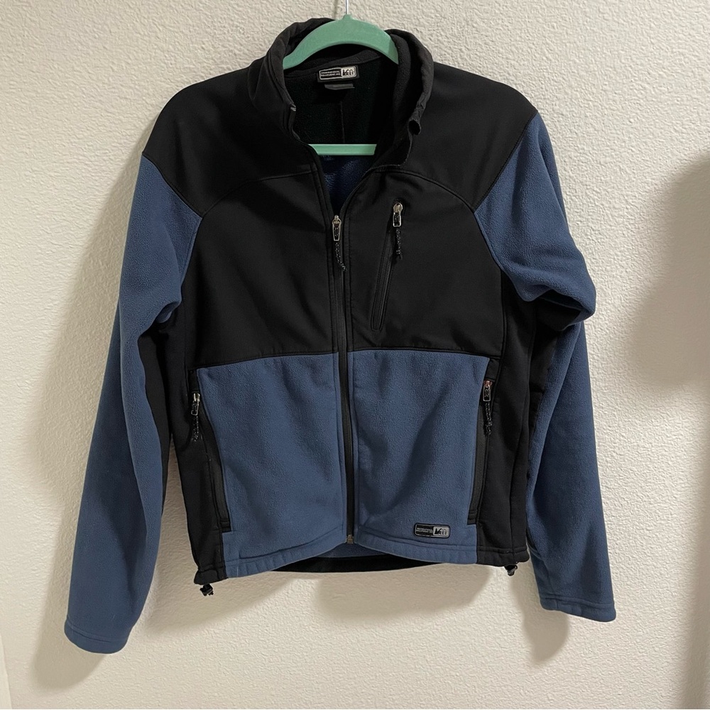REI Black and Blue Fleece Jacket